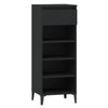 Stella Homewares Shoe Rack Black 40x36x105 cm Engineered Wood
