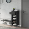 Stella Homewares Shoe Rack Black 40x36x105 cm Engineered Wood