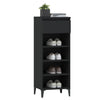 Stella Homewares Shoe Rack Black 40x36x105 cm Engineered Wood