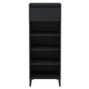 Stella Homewares Shoe Rack Black 40x36x105 cm Engineered Wood