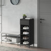 Stella Homewares Shoe Rack Black 40x36x105 cm Engineered Wood