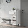Stella Homewares Shoe Rack High Gloss White 40x36x105 cm Engineered Wood