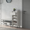 Stella Homewares Shoe Rack Concrete Grey 40x36x105 cm Engineered Wood