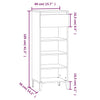 Stella Homewares Shoe Rack Concrete Grey 40x36x105 cm Engineered Wood