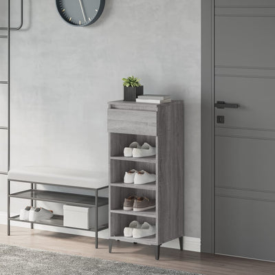 Stella Homewares Shoe Rack Grey Sonoma 40x36x105 cm Engineered Wood