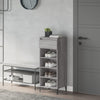 Stella Homewares Shoe Rack Grey Sonoma 40x36x105 cm Engineered Wood