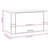 Stella Homewares Wall-mounted Shoe Cabinet White 70x35x38 cm Engineered Wood