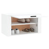 Stella Homewares Wall-mounted Shoe Cabinet High Gloss White 70x35x38 cm Engineered Wood