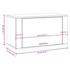 Stella Homewares Wall-mounted Shoe Cabinet High Gloss White 70x35x38 cm Engineered Wood