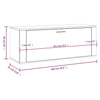 Stella Homewares Wall Shoe Cabinet White 100x35x38 cm Engineered Wood