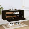 Stella Homewares Wall Shoe Cabinet Black 100x35x38 cm Engineered Wood