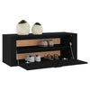 Stella Homewares Wall Shoe Cabinet Black 100x35x38 cm Engineered Wood