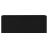 Stella Homewares Wall Shoe Cabinet Black 100x35x38 cm Engineered Wood