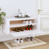 Stella Homewares Wall Shoe Cabinet High Gloss White 100x35x38 cm Engineered Wood