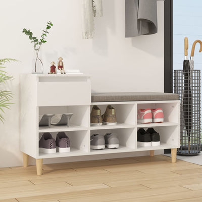 Stella Homewares Shoe Cabinet White 102x36x60 cm Engineered Wood