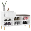Stella Homewares Shoe Cabinet High Gloss White 102x36x60 cm Engineered Wood