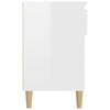 Stella Homewares Shoe Cabinet High Gloss White 102x36x60 cm Engineered Wood