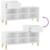 Stella Homewares Shoe Cabinet High Gloss White 102x36x60 cm Engineered Wood