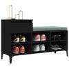 Stella Homewares Shoe Cabinet Black 102x36x60 cm Engineered Wood