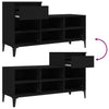 Stella Homewares Shoe Cabinet Black 102x36x60 cm Engineered Wood
