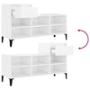 Stella Homewares Shoe Cabinet High Gloss White 102x36x60 cm Engineered Wood