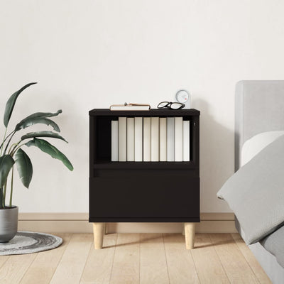 Stella Homewares Bedside Cabinet Black 40x35x50 cm