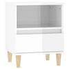 Stella Homewares Bedside Cabinet High Gloss White 40x35x50 cm