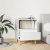 Stella Homewares Bedside Cabinet High Gloss White 40x35x50 cm