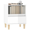 Stella Homewares Bedside Cabinet High Gloss White 40x35x50 cm
