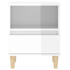 Stella Homewares Bedside Cabinet High Gloss White 40x35x50 cm