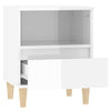 Stella Homewares Bedside Cabinet High Gloss White 40x35x50 cm