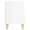 Stella Homewares Bedside Cabinet High Gloss White 40x35x50 cm