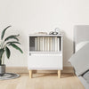 Stella Homewares Bedside Cabinet High Gloss White 40x35x50 cm