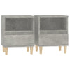 Stella Homewares Bedside Cabinets 2 pcs Concrete Grey 40x35x50 cm