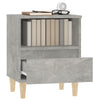 Stella Homewares Bedside Cabinets 2 pcs Concrete Grey 40x35x50 cm