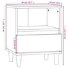 Stella Homewares Bedside Cabinets 2 pcs Concrete Grey 40x35x50 cm
