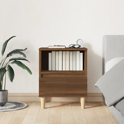 Stella Homewares Bedside Cabinet Brown Oak 40x35x50 cm