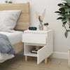 Stella Homewares Bedside Cabinet White 40x35x50 cm