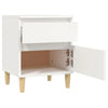 Stella Homewares Bedside Cabinet White 40x35x50 cm