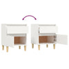 Stella Homewares Bedside Cabinet White 40x35x50 cm