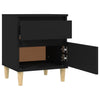 Stella Homewares Bedside Cabinet Black 40x35x50 cm