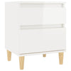 Stella Homewares Bedside Cabinets 2 pcs High Gloss White 40x35x50 cm