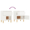 Stella Homewares Bedside Cabinets 2 pcs High Gloss White 40x35x50 cm