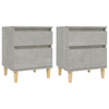 Stella Homewares Bedside Cabinets 2 pcs Concrete Grey 40x35x50 cm