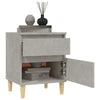 Stella Homewares Bedside Cabinets 2 pcs Concrete Grey 40x35x50 cm