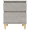 Stella Homewares Bedside Cabinets 2 pcs Concrete Grey 40x35x50 cm