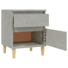 Stella Homewares Bedside Cabinets 2 pcs Concrete Grey 40x35x50 cm