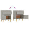 Stella Homewares Bedside Cabinets 2 pcs Concrete Grey 40x35x50 cm