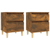 Stella Homewares Bedside Cabinets 2 pcs Smoked Oak 40x35x50 cm