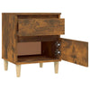 Stella Homewares Bedside Cabinets 2 pcs Smoked Oak 40x35x50 cm
